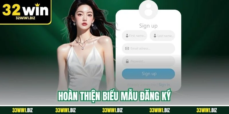 Hoàn thiện thông tin trong biểu mẫu và xác nhận gửi